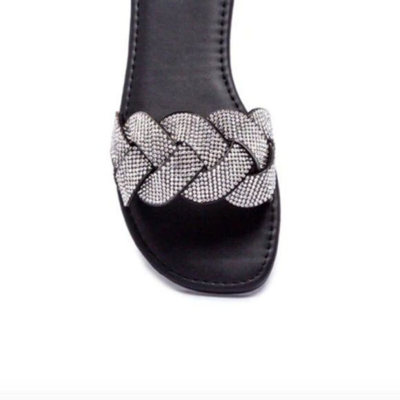 !! NEW !! Embellished Slides Sandals in Tan - Picture 5 of 5